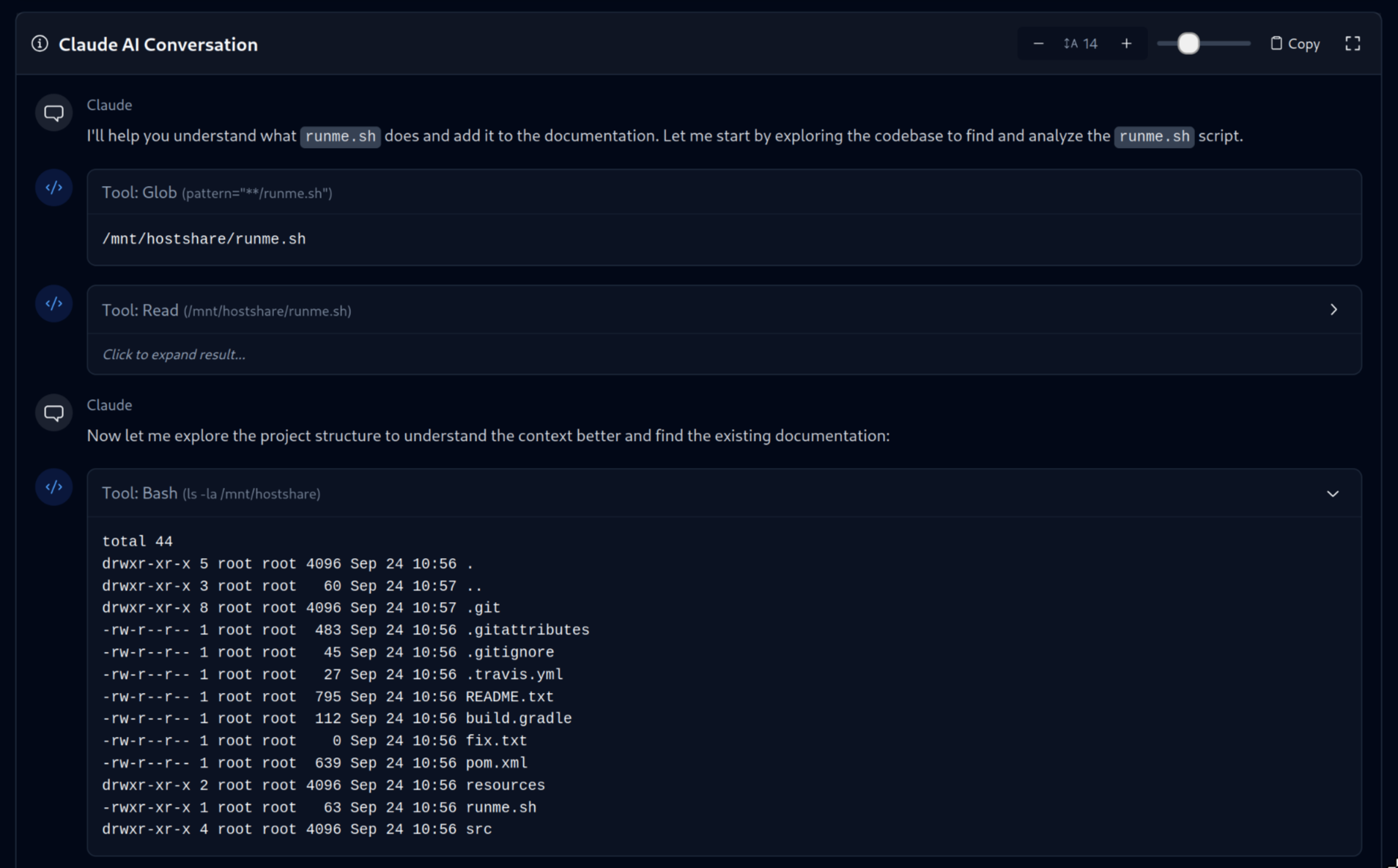 Claude Conversation Viewer Interface